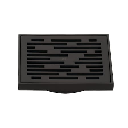 Kingston Brass BSF6310ORB Watercourse Transit 4" Square Grid Shower Drain, Bronze BSF6310ORB